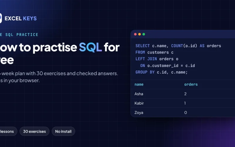 How to Practice SQL for Free: A 4-Week Plan with 30 Exercises